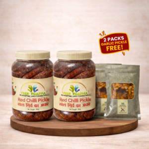 Red Chilli Pickle Pure Natural, Handmade, Maa ke hatho ka Swad 2 Combo Pack 900 + 900 gm